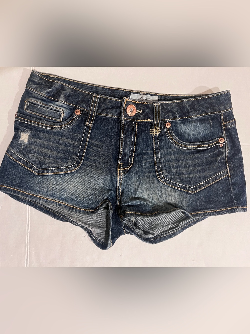 Aeropostale Short Shorts 11/12 Junior Women’s Blue Denim Distressed Summer Beach